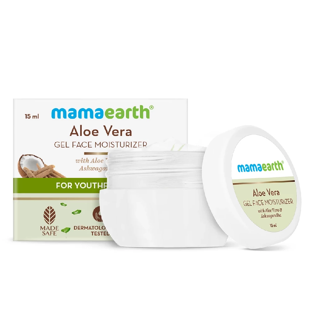 Aloe Vera Gel Face Moisturizer with Aloe Vera & Ashwagandha for a Youthful Glow, 15g-8.webp